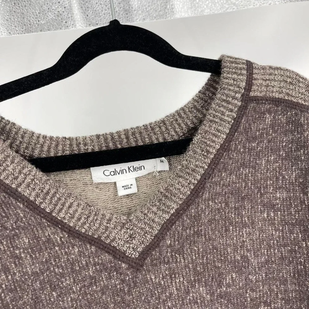 Vintage 90s Calvin Klein 100% Lambswool Sweater Heritage Medium Quiet Luxury‎